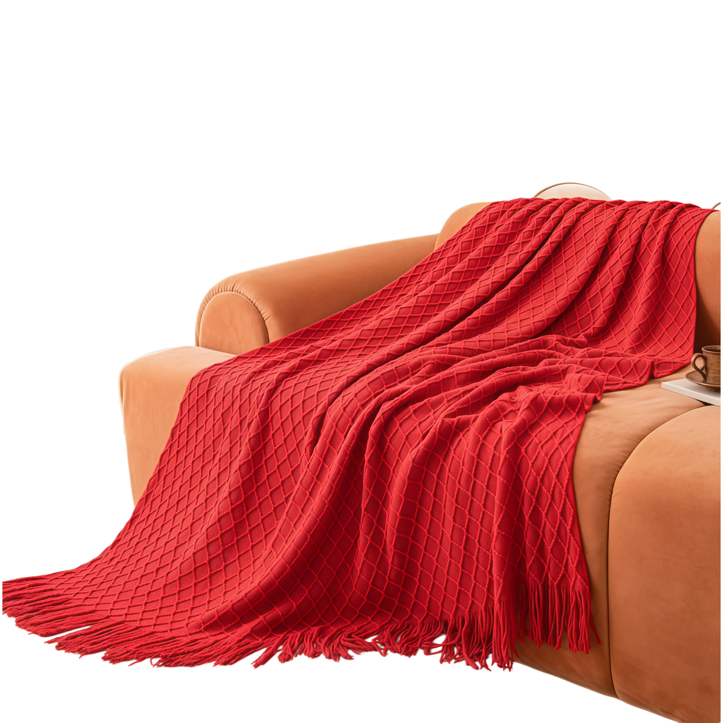 Diamond Knit Throw Blanket