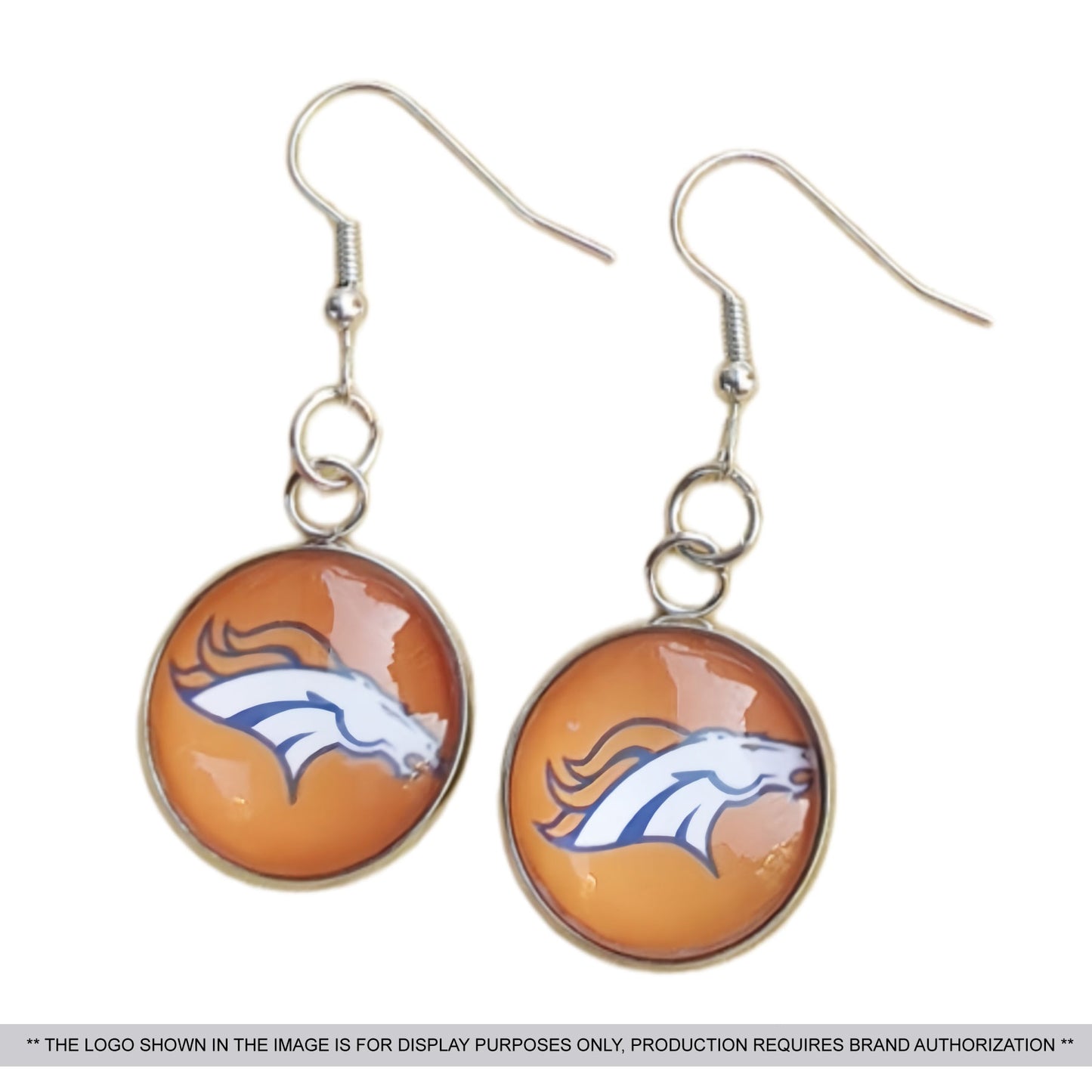 Football Team Logo Pendant Earrings