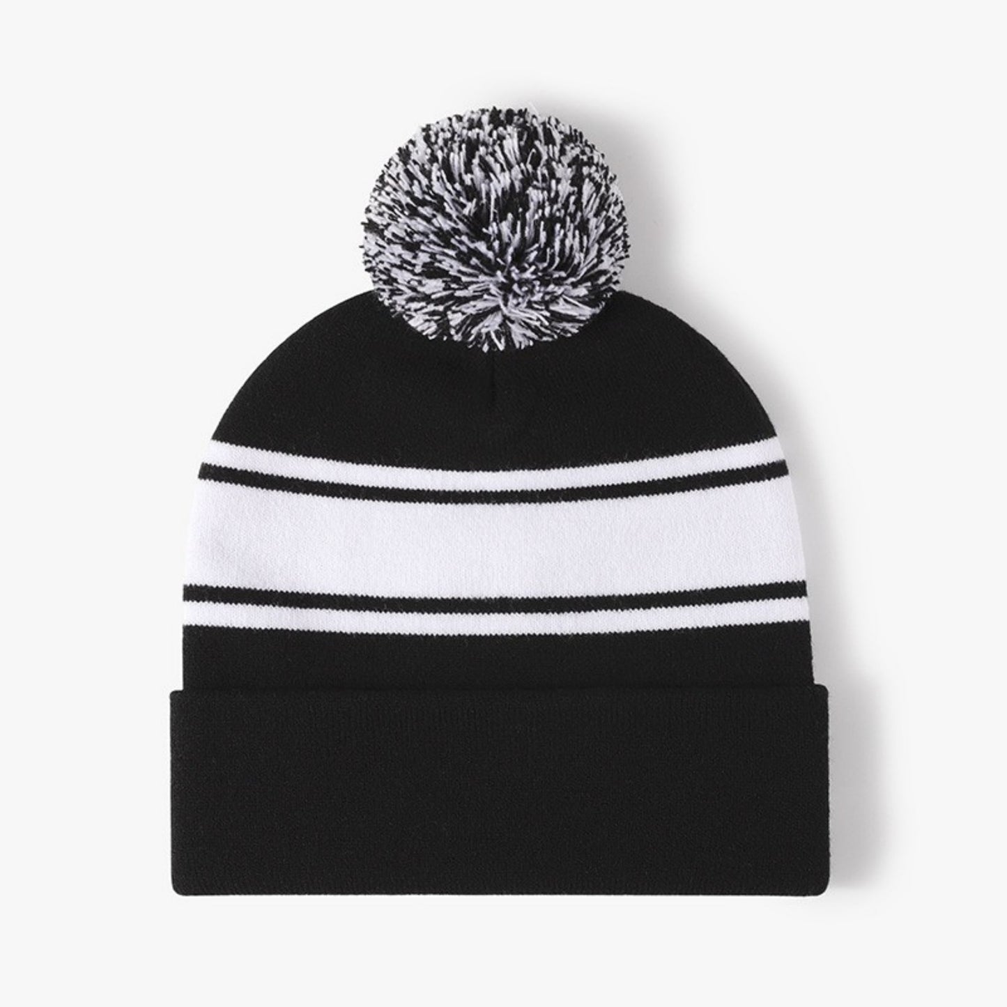 Knitted Hat witn Pom Pom Warm Winter Hat