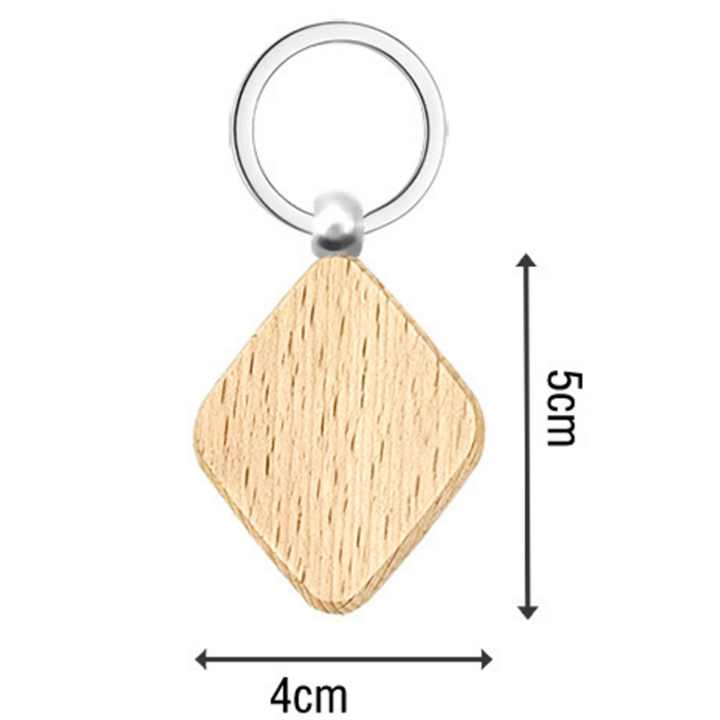 ?Diamond Beech Wood Keychain