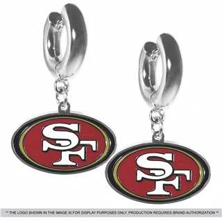 Sports Team Stainless Steel Hoop Earrings