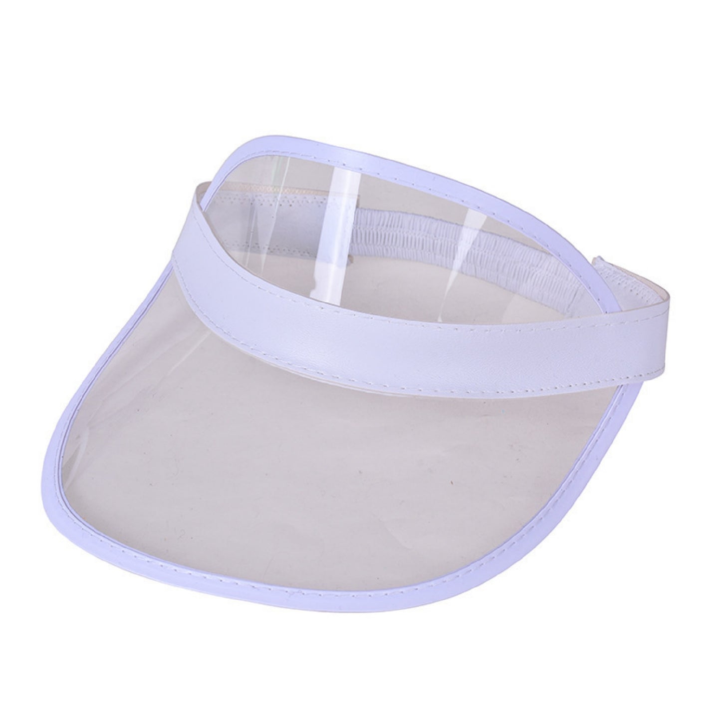 Custom Logo PVC Plastic Visor with Baffle UV Protection Hair Hoop Outdoor Sun Hat
