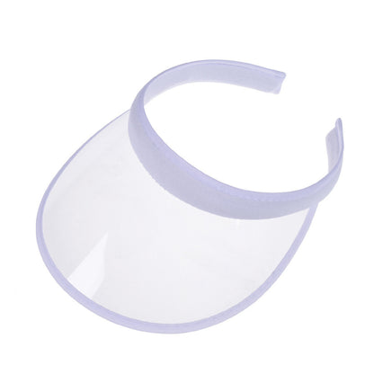 Custom Logo PVC Plastic UV Protection Hair Hoop Visor Outdoor Sun Hat