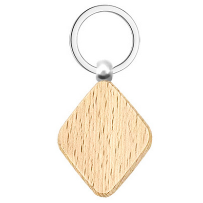 ?Diamond Beech Wood Keychain