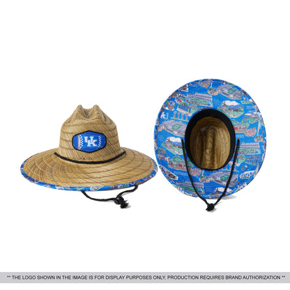 Large Birm Lifeguard Straw Hat mat  straw