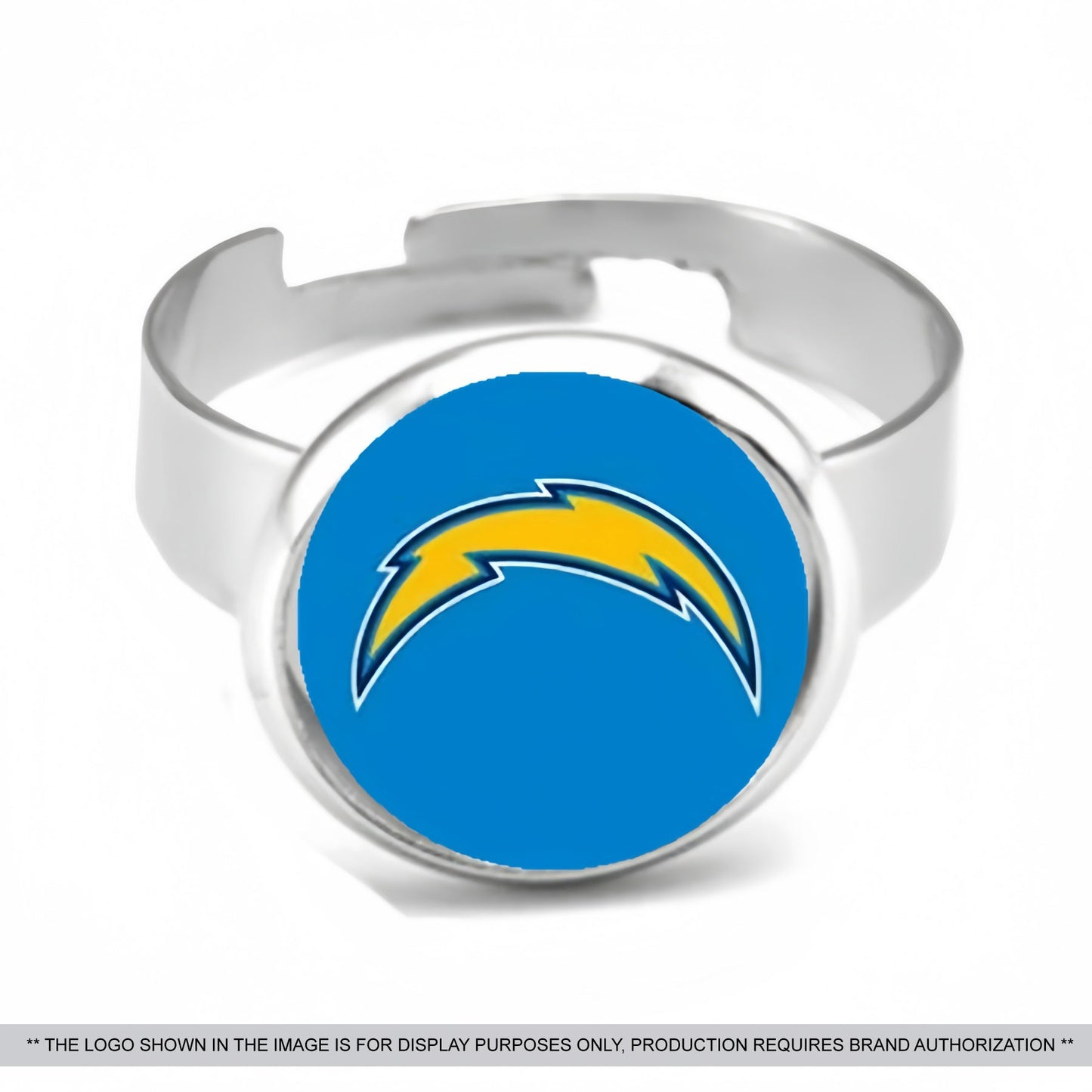 Adjustable Team Logo Gemstone Ring