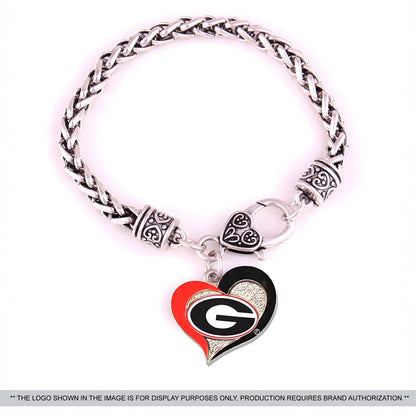 Custom Heart Pendant Bracelet