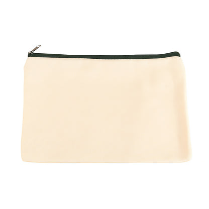 Zippered canvas cosmetic bag/storage bag