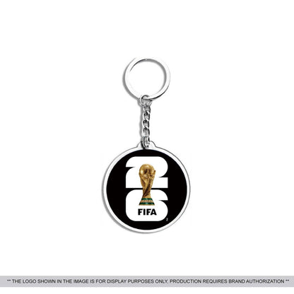 Football Element Round Acrylic Metal Keychain National Team Club Pendant