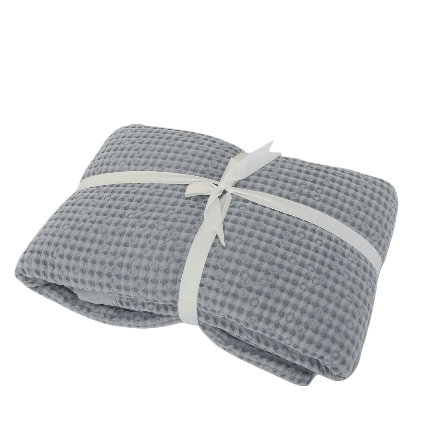 Spring & Summer Solid Color Cotton Waffle Blanket for Casual Use