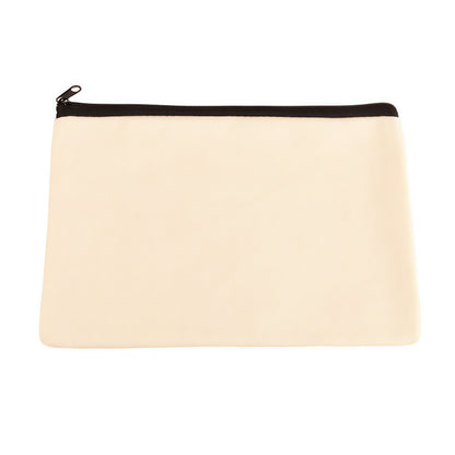 Zippered canvas cosmetic bag/storage bag