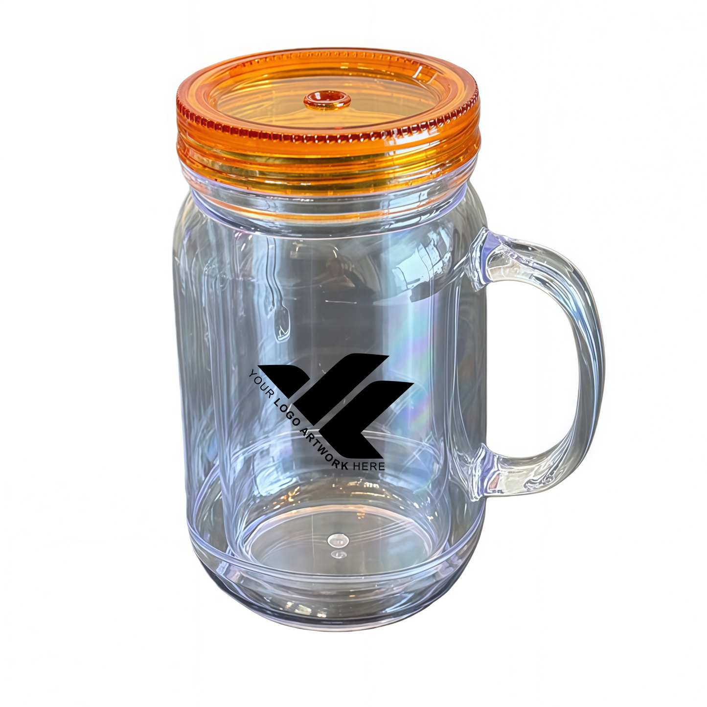 20oz double walled plastic mason jar