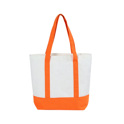 Colorful patchwork foldable canvas bag