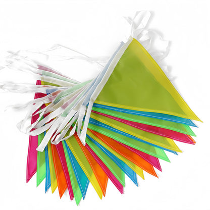 Solid colored triangular flags