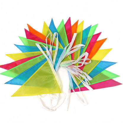 Solid colored triangular flags