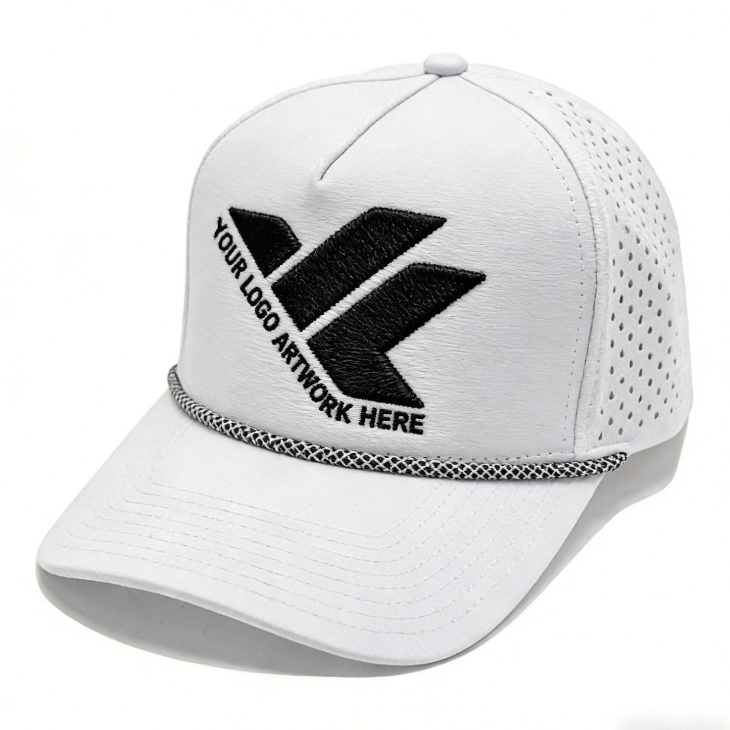 Panel Baseball Cap with Trendy Rope Trim