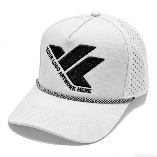 Panel Baseball Cap with Trendy Rope Trim