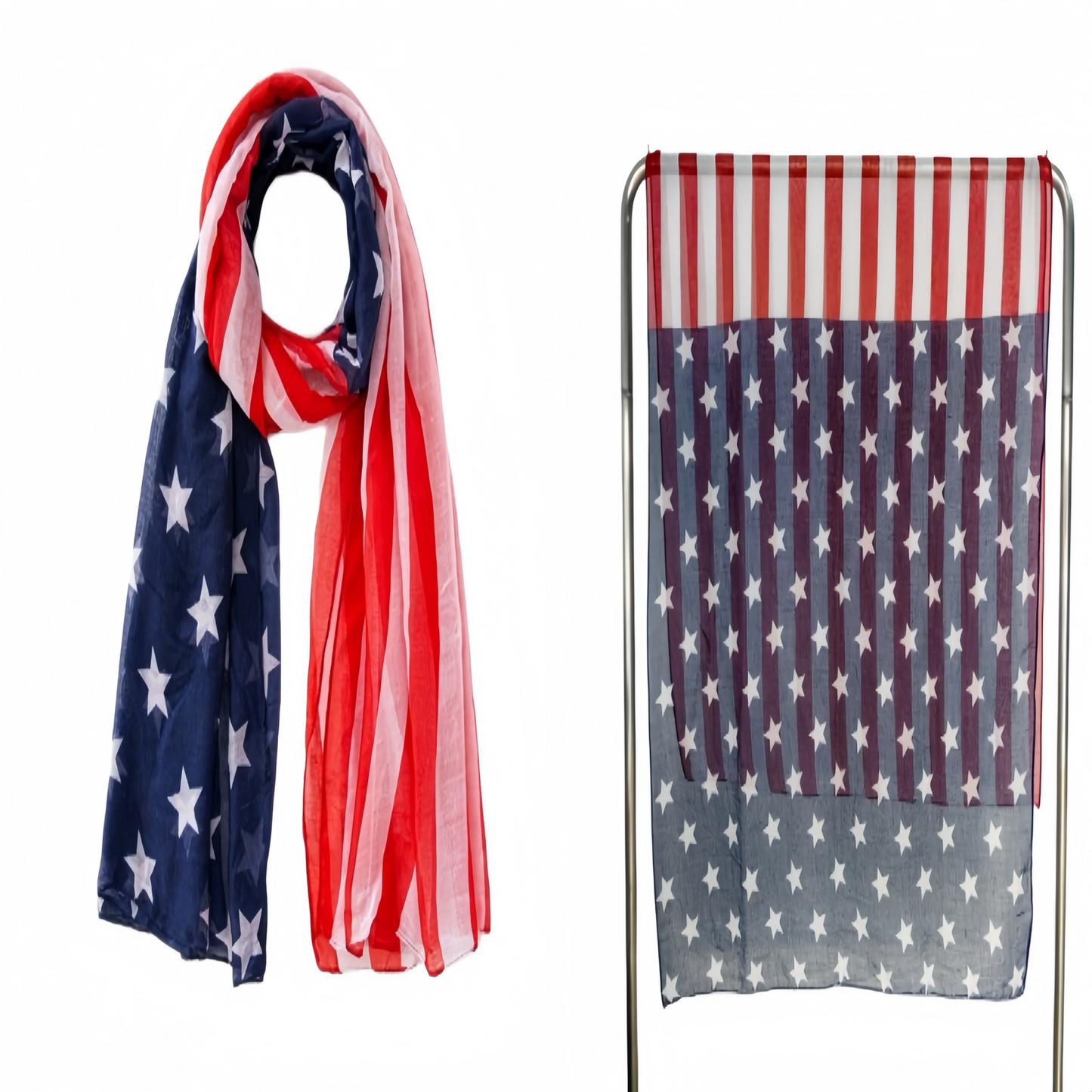 Flag Print Scarf