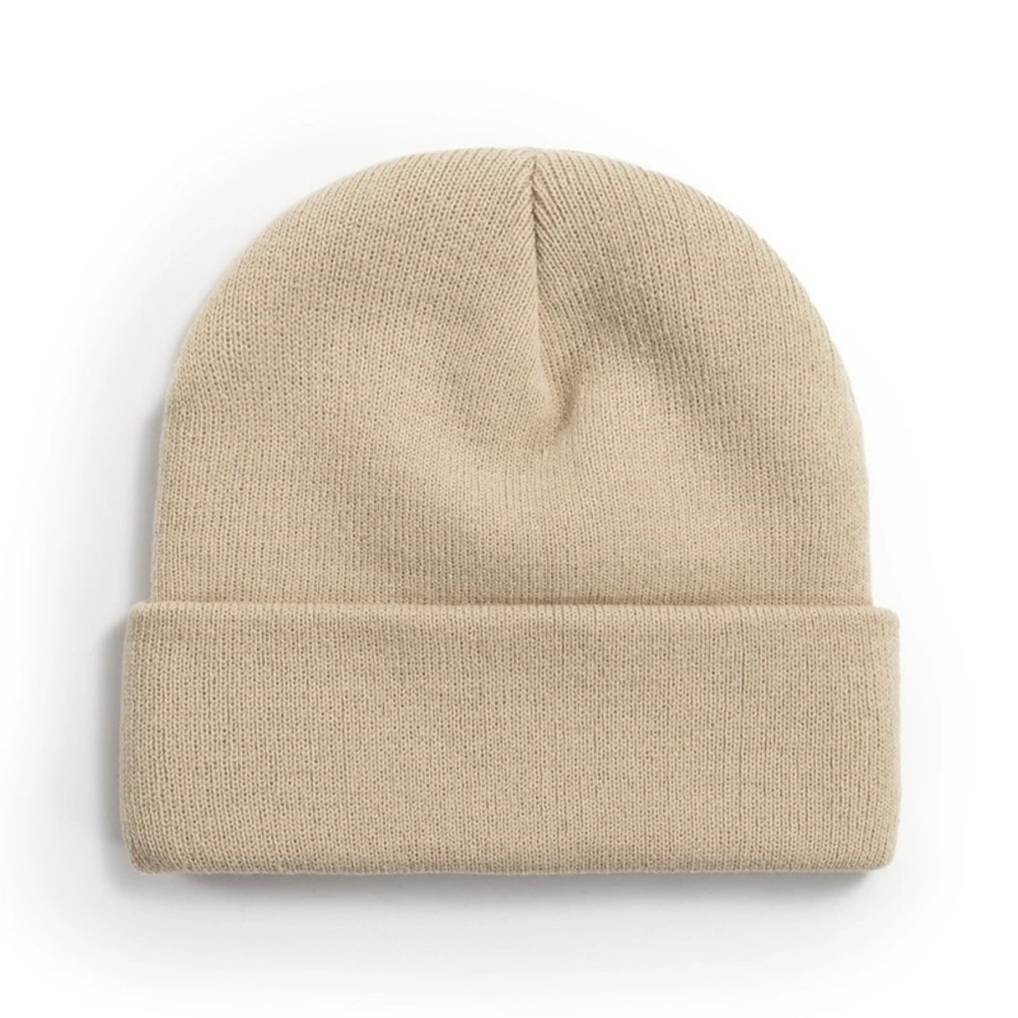 Acrylic cuffed knit hat