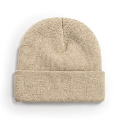 Acrylic cuffed knit hat
