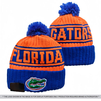 Jacquard knit hat with pom pom