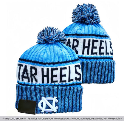 Jacquard knit hat with pom pom