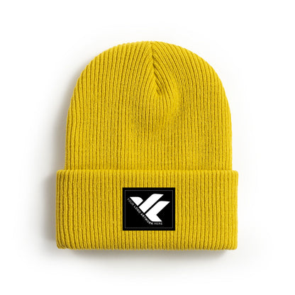 Classic solid color cuffed knit beanie