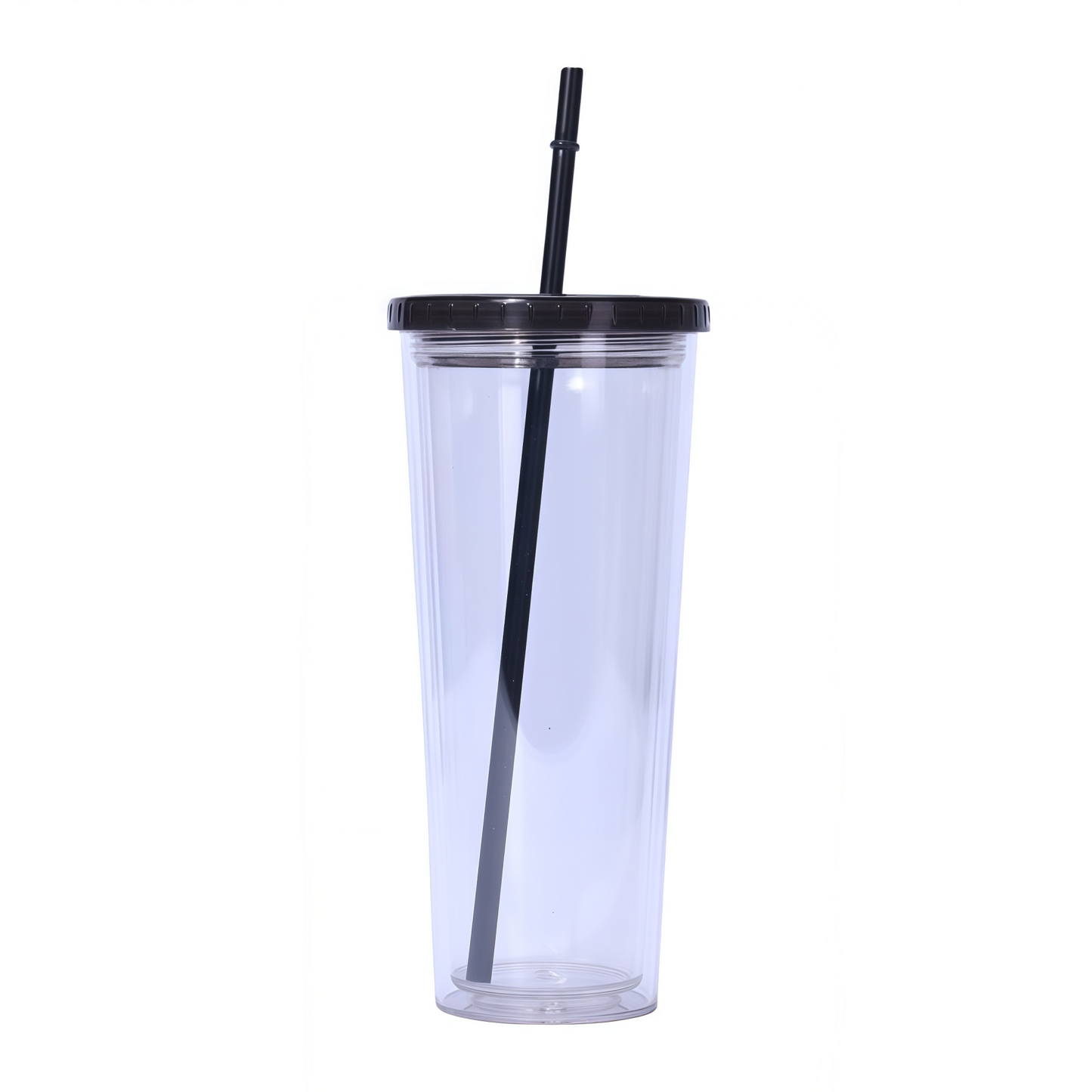 26oz double layered plastic tumbler with straw