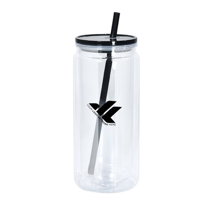 16oz double-walled plastic Mason jar