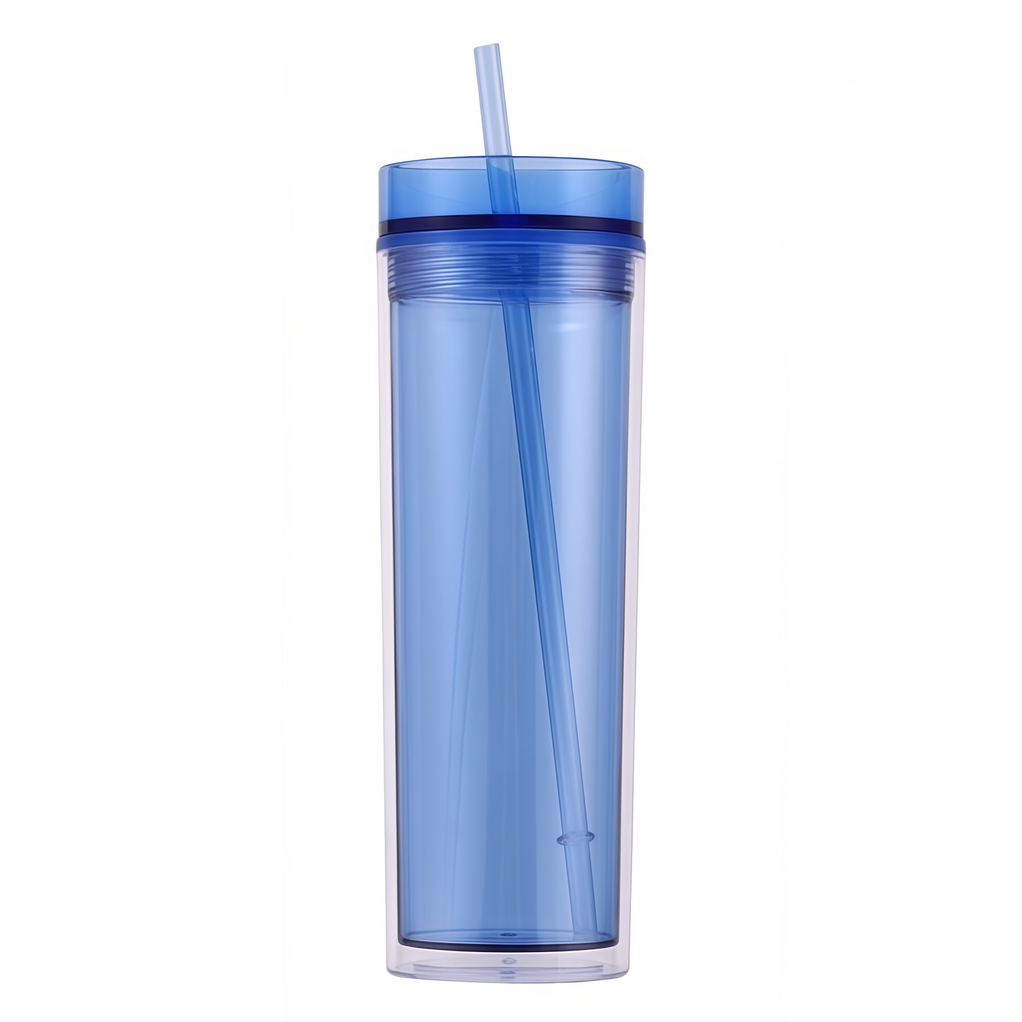 16oz double walled plastic tumbler with straw