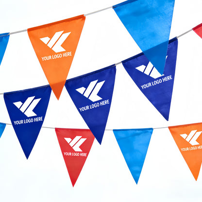 Custom logo triangular pennant flags