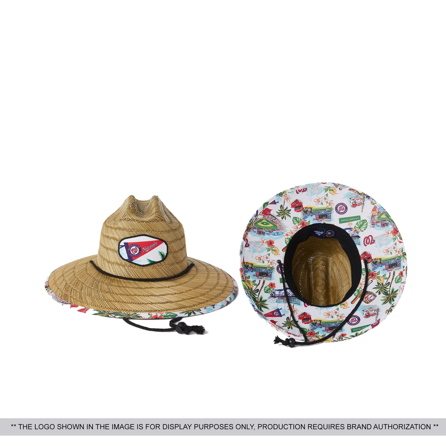 Large Birm Lifeguard Straw Hat mat  straw