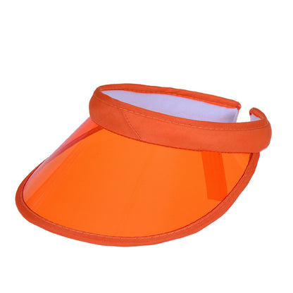 Custom Logo PVC Plastic UV Protection Hair Hoop Visor Outdoor Sun Hat