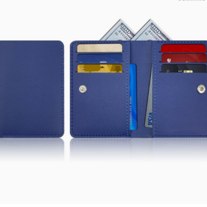 Slim RFID Blocking PU Leather Card Holder