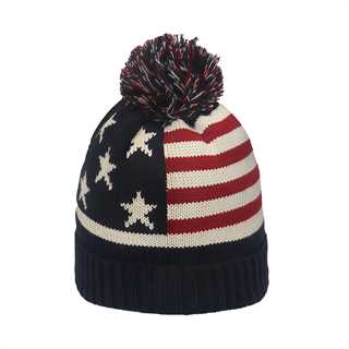 USA Flag Knit Beanie ¨C Patriotic Winter Hat