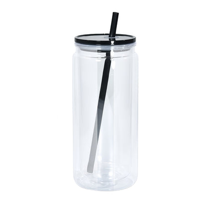 16oz double-walled plastic Mason jar