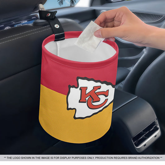 Custom Football Team Logo Car Trash Can & Organizer
