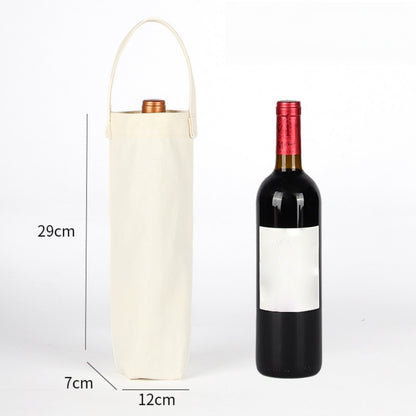 Canvas bag single bottle wine packaging bag
