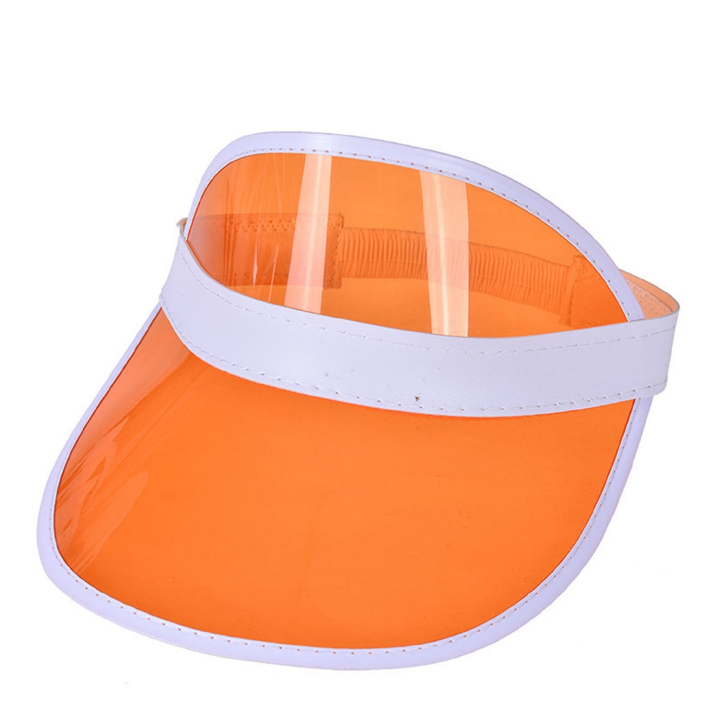 Custom Logo PVC Plastic Visor with Baffle UV Protection Hair Hoop Outdoor Sun Hat