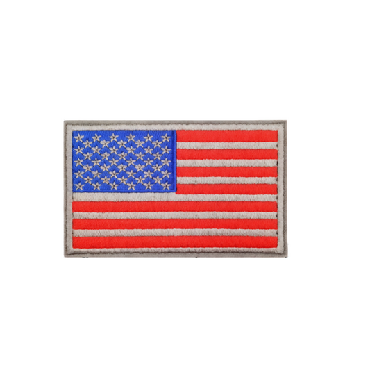 Standard Velcro with Embroidery American flag Patch-Hook Side
