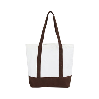 Colorful patchwork foldable canvas bag