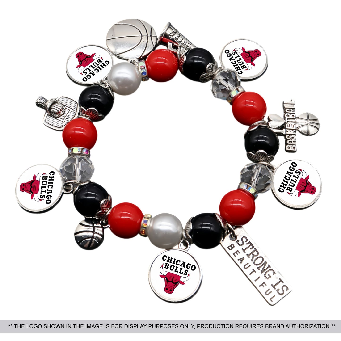 Unisex Basketball Team Beaded Bracelet