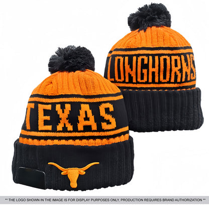 Jacquard knit hat with pom pom