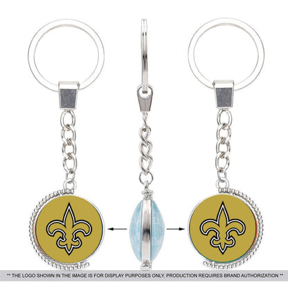 Professional Baseball Team Logo Round Double-Sided Glass Keychain
