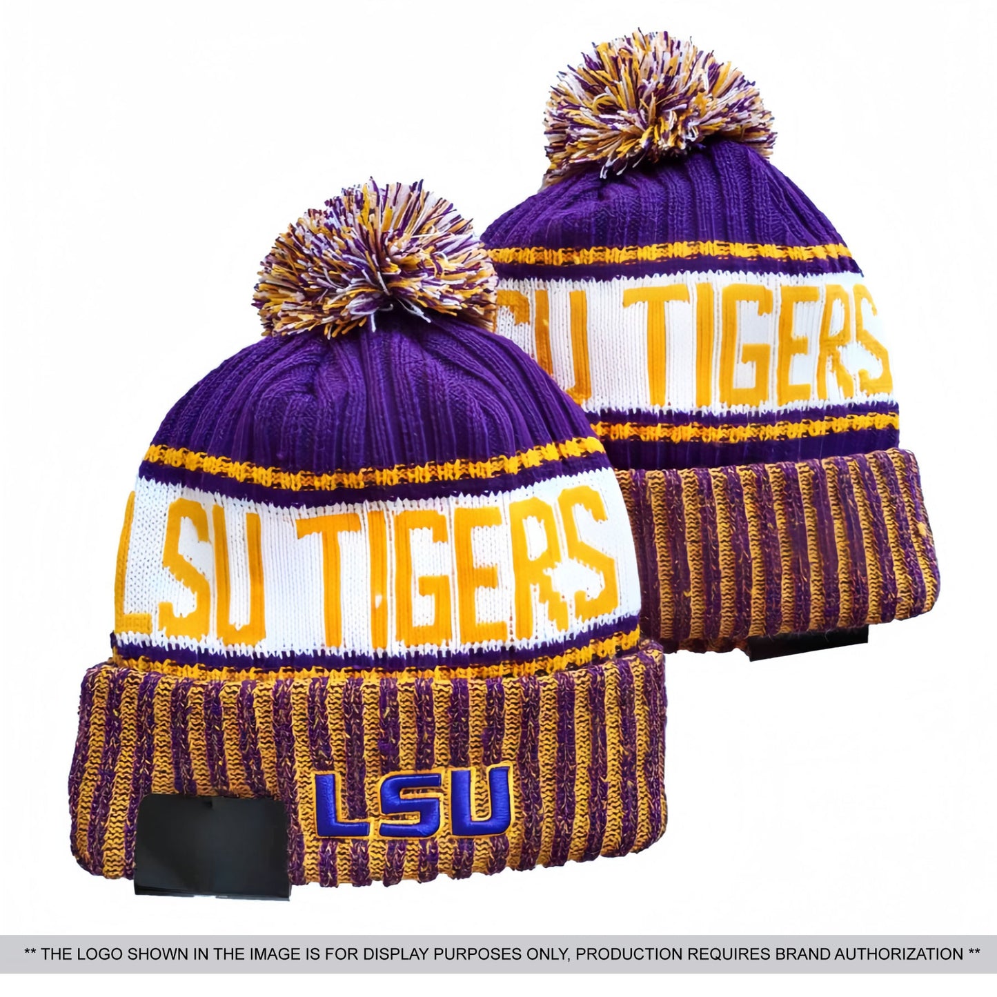 Jacquard knit hat with pom pom