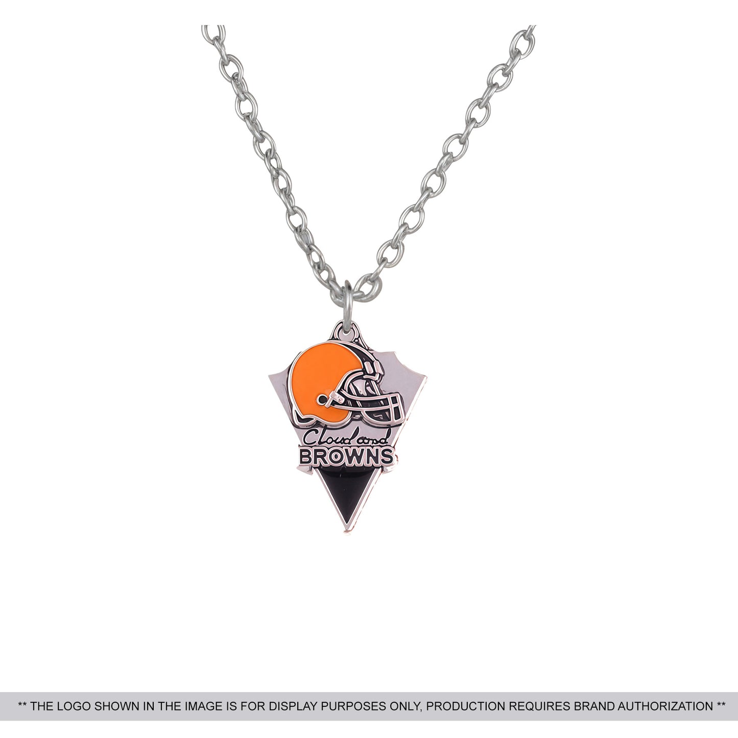 Custom Triangle Football Team Logo Enamel Pendant Necklace