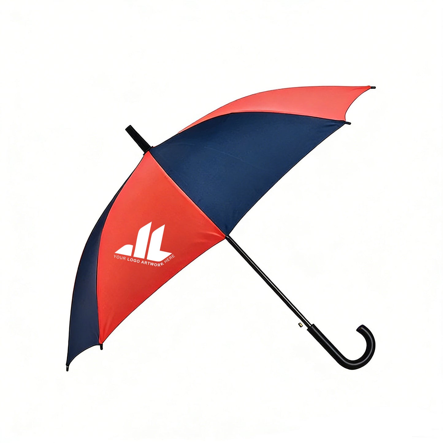 8-Rib Long Handle Umbrella with Silver-coated