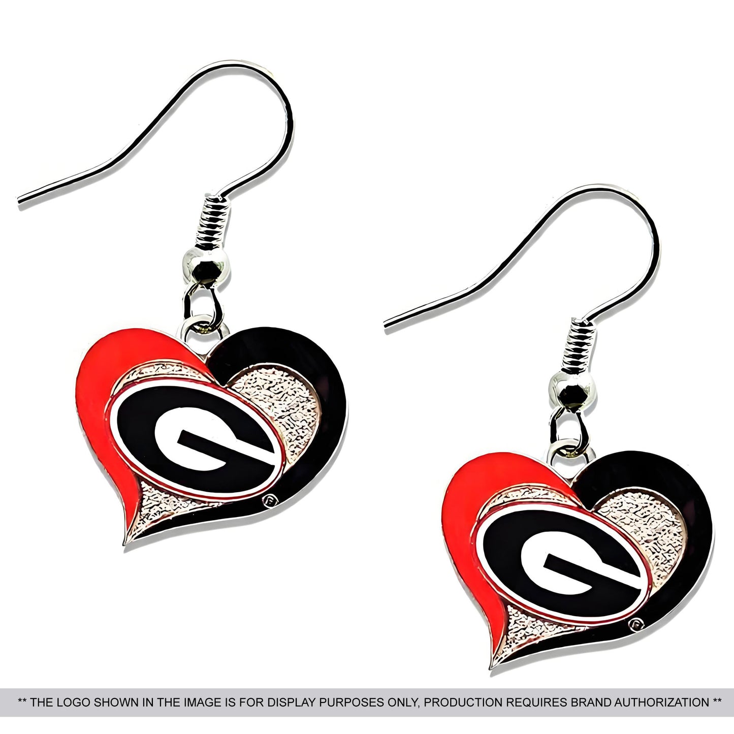 Custom Heart Charm Earrings