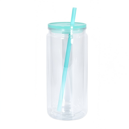 16oz double-walled plastic Mason jar