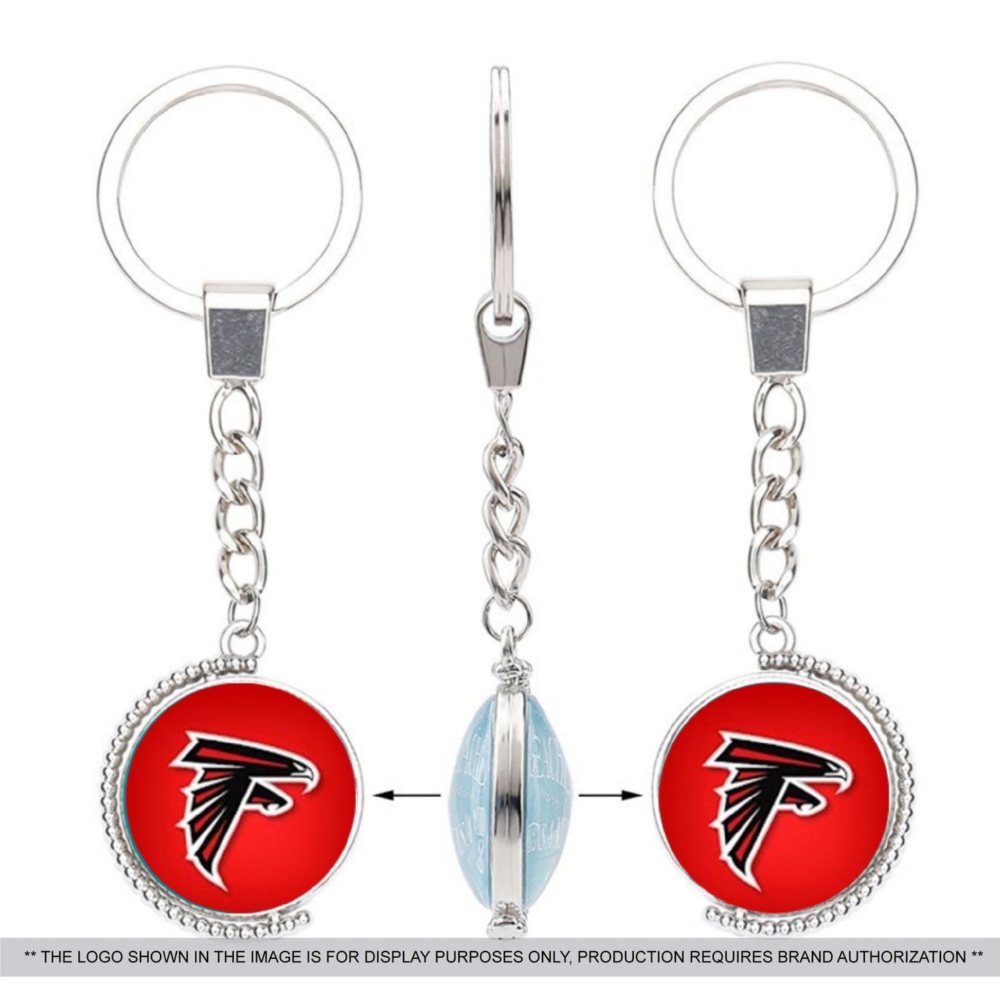 Professional Baseball Team Logo Round Double-Sided Glass Keychain
